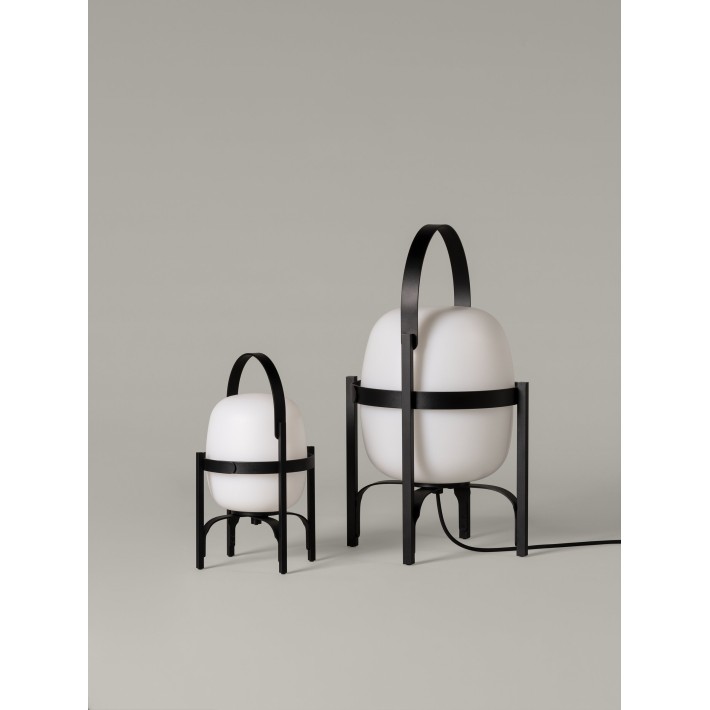 Lámpara Cesta Exterior Negro