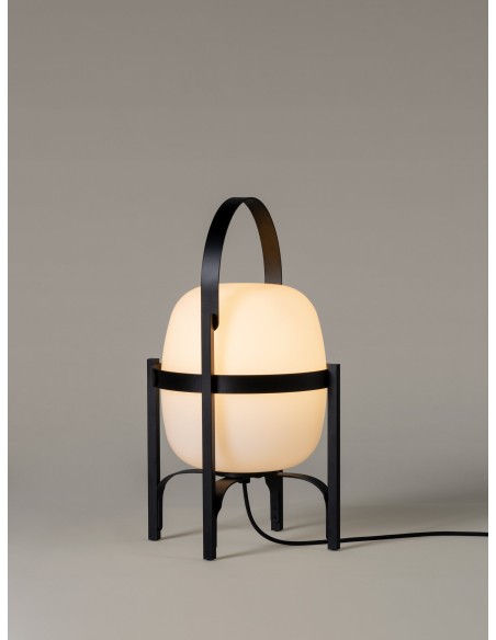 Lámpara Cesta Exterior Negro