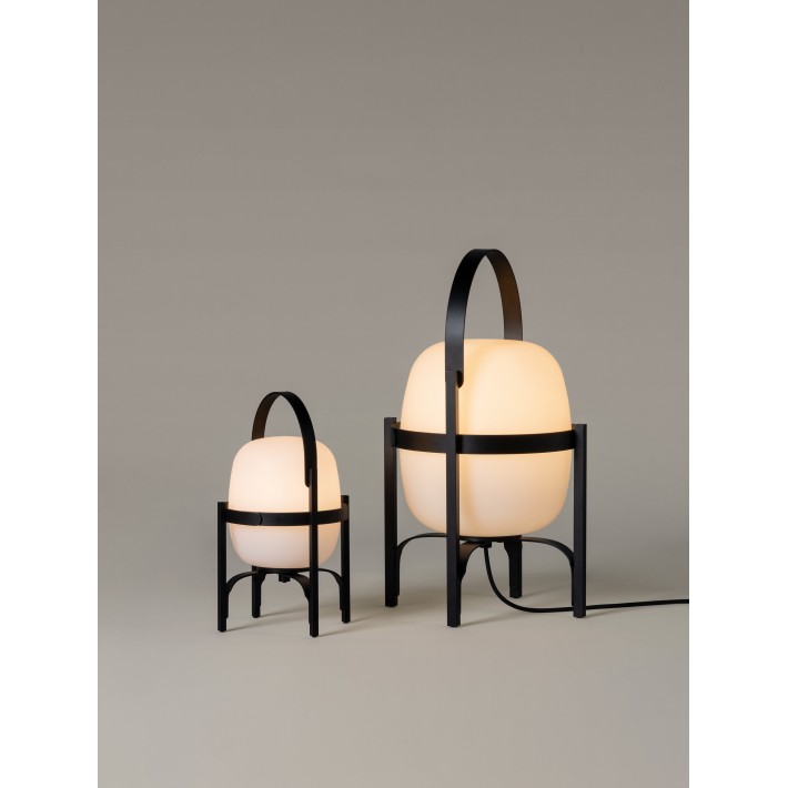 Lámpara Cesta Exterior Negro