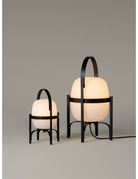 Lámpara Cesta Exterior Negro