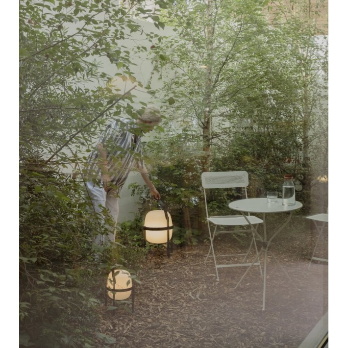 Lámpara Cesta Exterior Negro