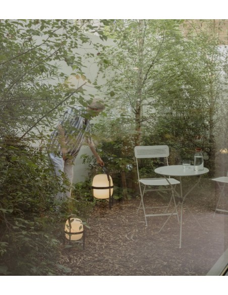 Lámpara Cesta Exterior Negro