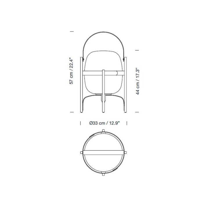 Lámpara Cesta Exterior Negro