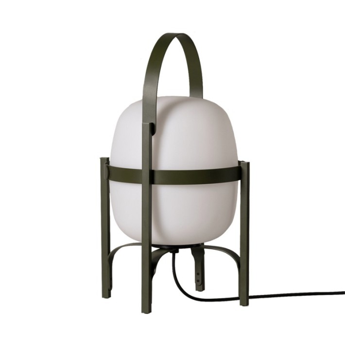 Lámpara Cesta Exterior Verde Oliva