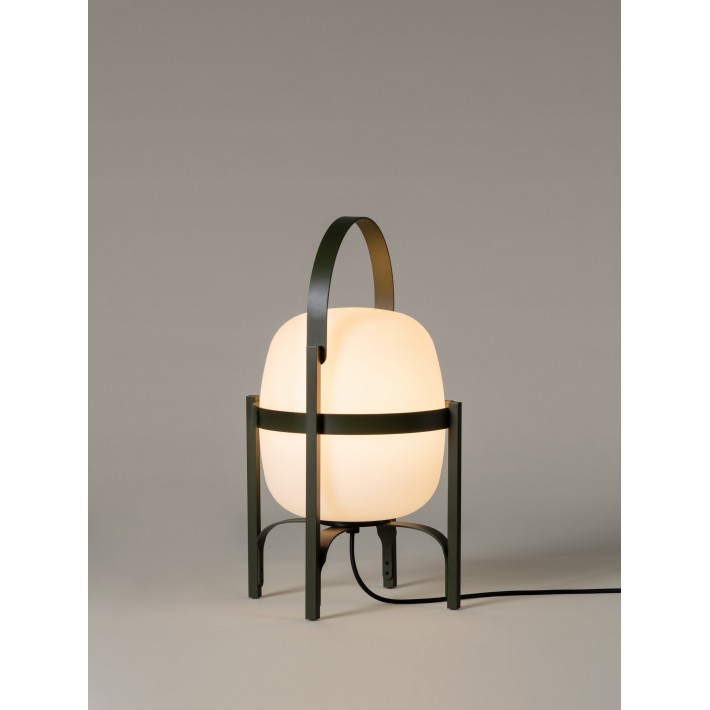 Lámpara Cesta Exterior Verde Oliva