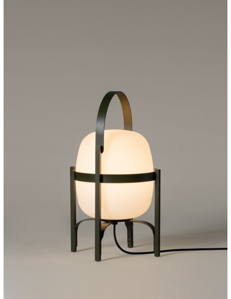 Lámpara Cesta Exterior Verde Oliva