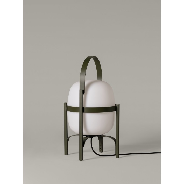 Lámpara Cesta Exterior Verde Oliva