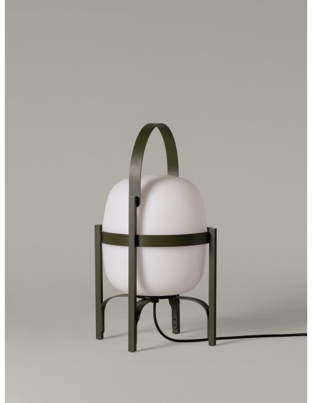 Lámpara Cesta Exterior Verde Oliva