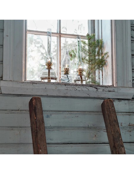 Lámpara de queroseno latón transparente M