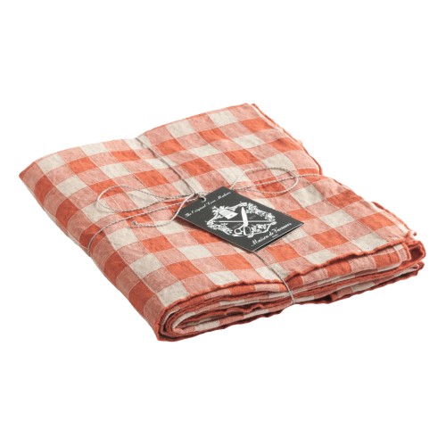 Mantel Bourdon en tela vintage | Corail Orange