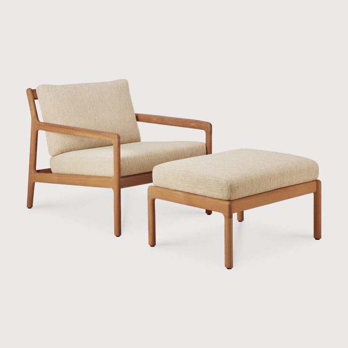 Reposapiés Jack de exterior en teca - natural