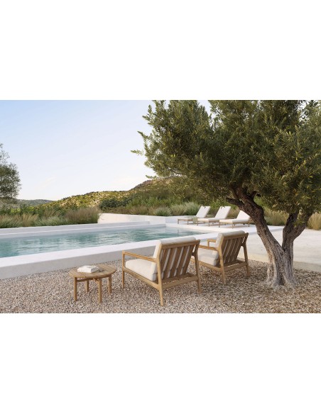 Tumbona de jardín ajustable Jack Blanca