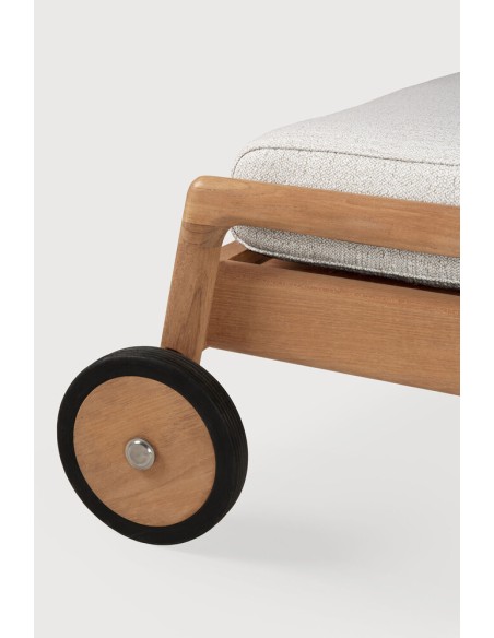 Tumbona de jardín ajustable Jack Blanca