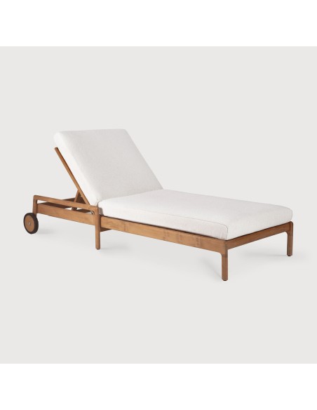 Tumbona de jardín ajustable Jack Blanca