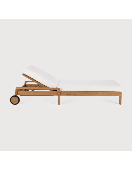 Tumbona de jardín ajustable Jack Blanca