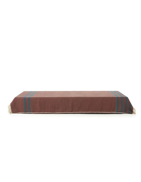 Plaid Juniper Throw Leather