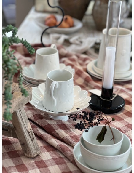 Mantel Bourdon Vintage Vichy Litchi