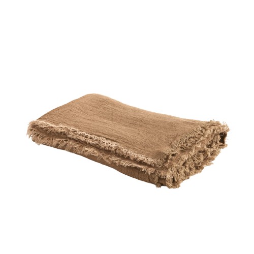Vice Versa Plaid Washed Linen Crepe, Terracotta