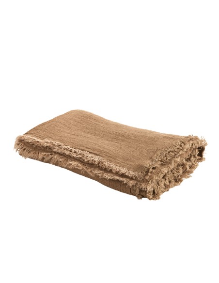 Vice Versa Plaid Washed Linen Crepe, Terracotta