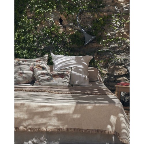 Vice Versa Plaid Washed Linen Crepe, Terracotta 2