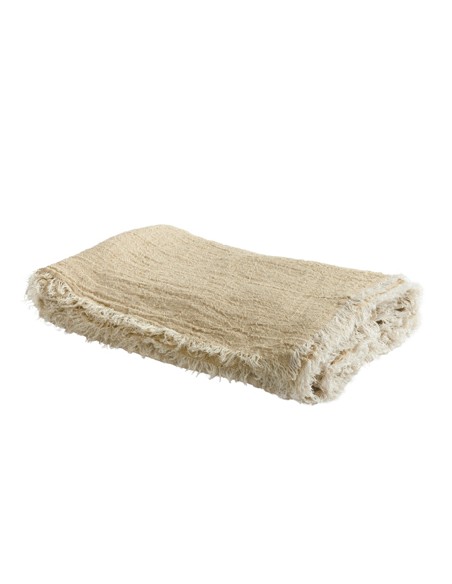 Vice Versa Plaid Washed Linen Crepe, Orgeat