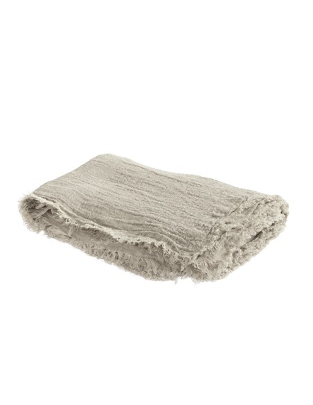 Vice Versa Plaid Washed Linen Crepe, Naturel