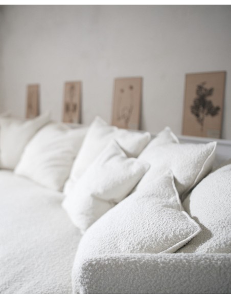 Cojín Vice Versa Wooly Canvas Blanco