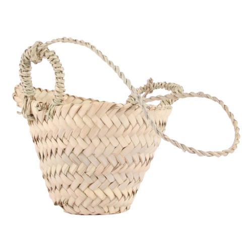 Cesta para colgar en hoja de palmera 2