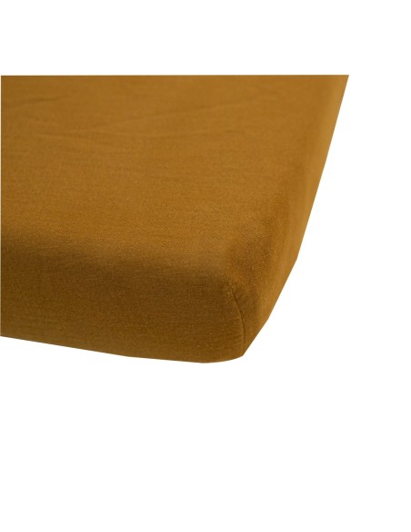 Sábana ajustable de gasa de algodón Ambre