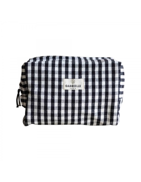 Toilet Bag Algodón Vichy Negro