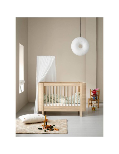 Cuna Wood Mini Roble Natural sin Junior Kit