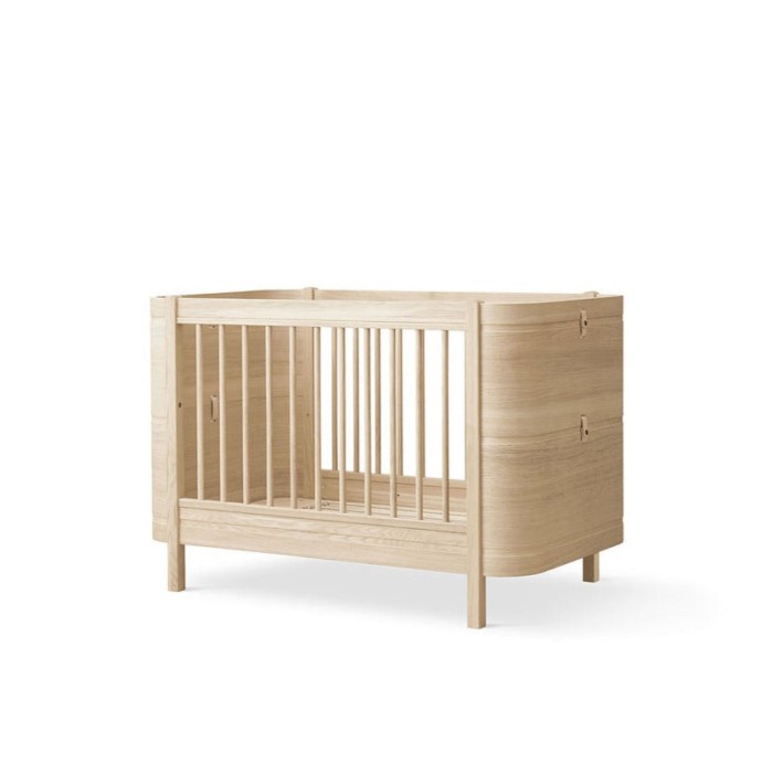 Cuna Wood Mini Roble Natural sin Junior Kit