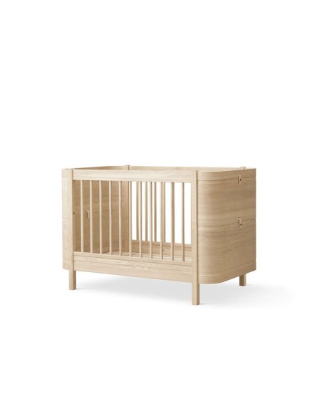 Cuna Wood Mini Roble Natural sin Junior Kit