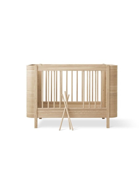 Cuna Wood Mini Roble Natural sin Junior Kit