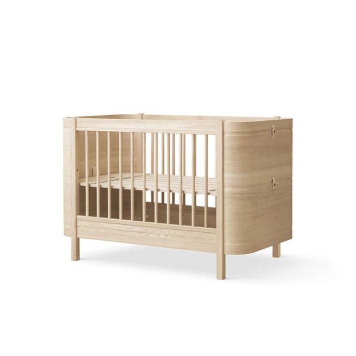 Cuna Wood Mini Roble Natural sin Junior Kit