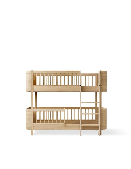 Wood Mini + Low Bunk Bed Roble Natural