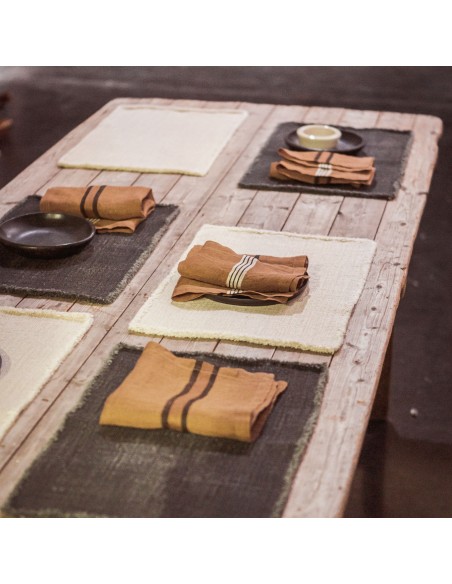 Mantel individual Jasper Faded Black