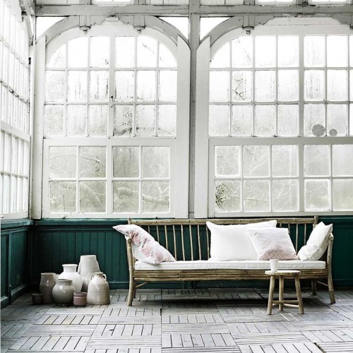 Sofá Lounge Bambú, blanco
