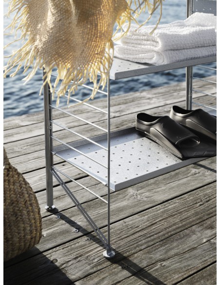 String estantería autoportante galvanizada doble