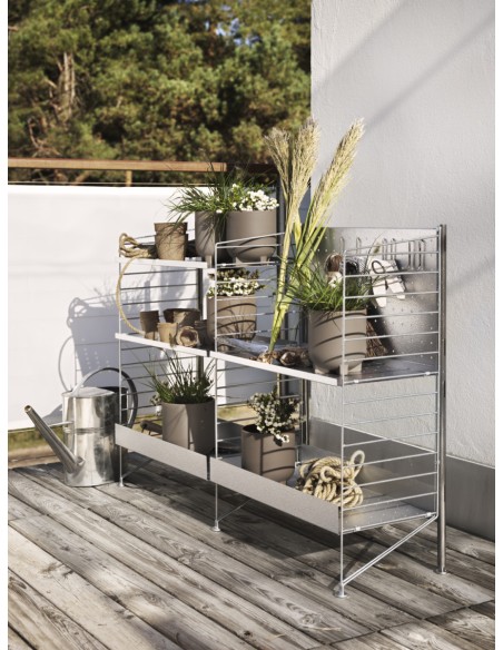 String estantería autoportante galvanizada doble