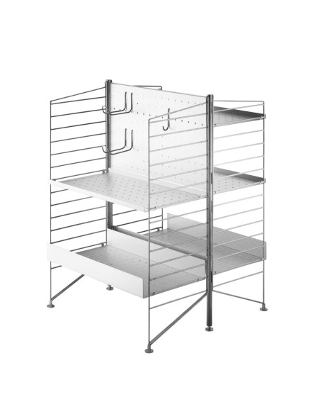 String estantería autoportante galvanizada doble