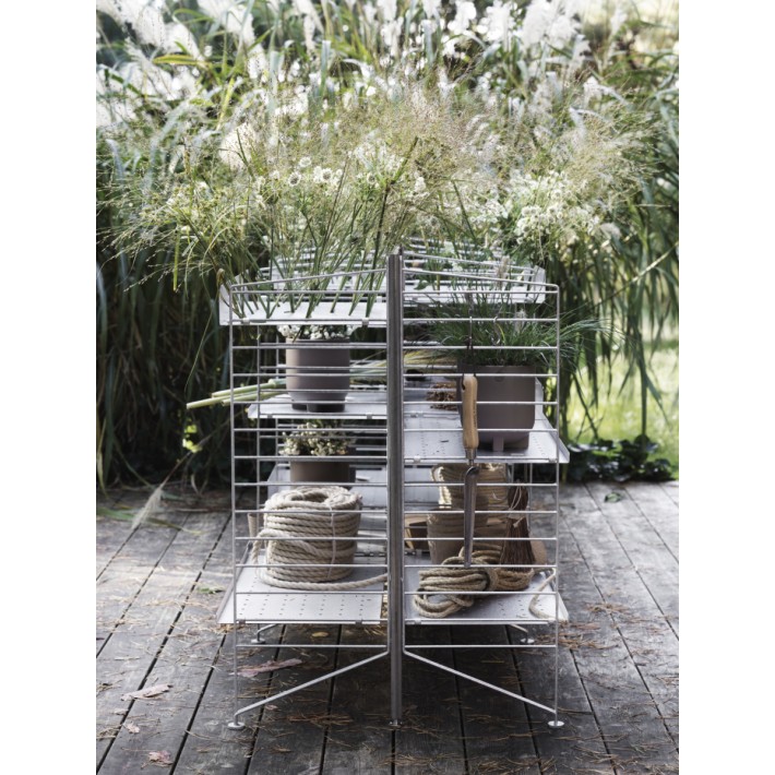 String estantería autoportante galvanizada doble