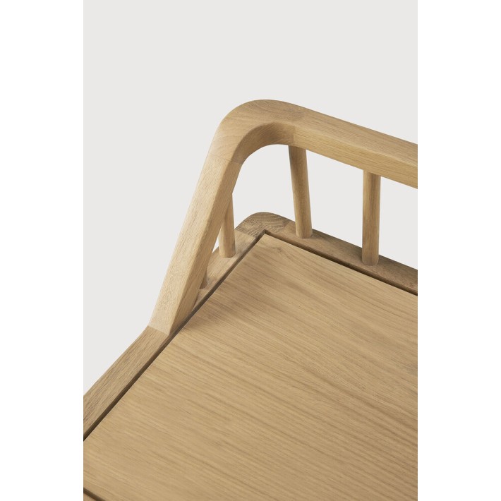 Banco Spindle Roble con Respaldo