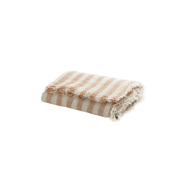 Plaid Vice Versa Washed Linen Bayadere Terracotta