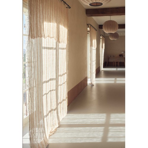 Plaid Vice Versa Washed Linen Bayadere Terracotta 2