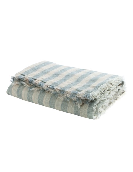 Plaid Vice Versa Washed Linen Bayadere Nuage