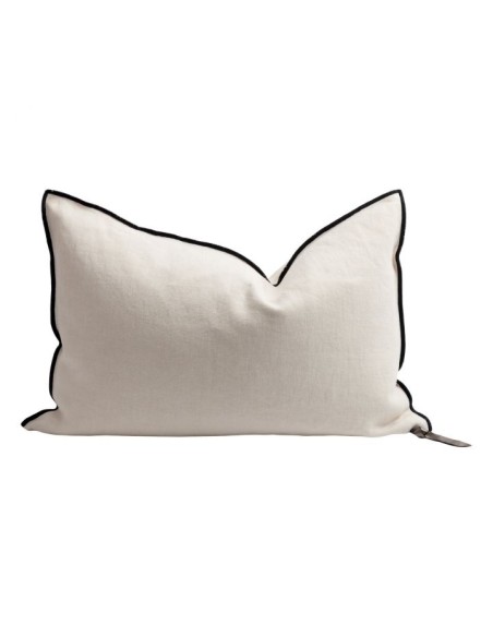 Cojín Vice Versa Black Lino FiorediLatte