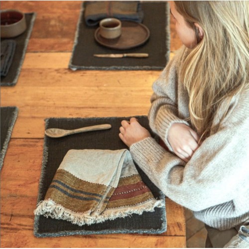 The Belgian Table Throw Napkin Hillside 2