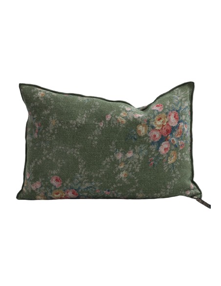 Cojín de lino Wabi Sabi Pompadour Laurier