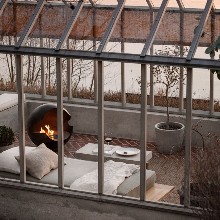 Chimenea Globe Vauni Black